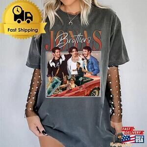 Jonas Brothers  T-Shirt Five Albums One Night Tour Shirt  Unisex